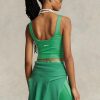 Green Women’s Ralph Lauren Cropped Sueded Jersey Tanks Green Women’s Ralph Lauren Cropped Sueded Jersey Tanks