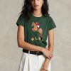 Green Women’s Ralph Lauren Equestrian Appliqué Logo Jersey T Shirts Green Women’s Ralph Lauren Equestrian Appliqué Logo Jersey T Shirts