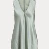 Green Women’s Ralph Lauren Gwinnett Washed Satin Blouse Shirts Green Women’s Ralph Lauren Gwinnett Washed Satin Blouse Shirts