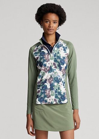 Green Women’s Ralph Lauren Jersey Quarter-Zip Sweatshirts Green Women’s Ralph Lauren Jersey Quarter-Zip Sweatshirts