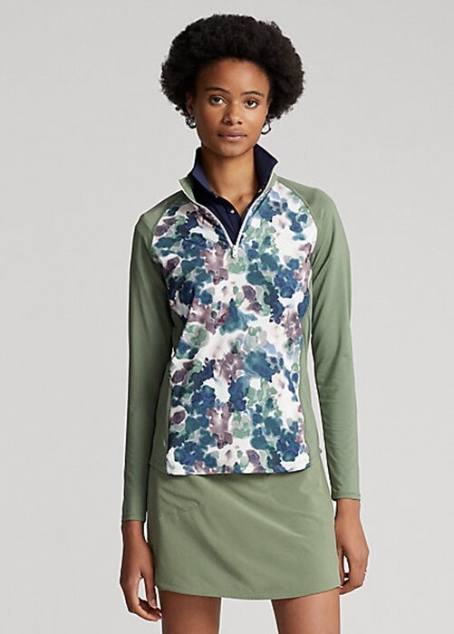Green Women’s Ralph Lauren Jersey Quarter-Zip Sweatshirts Green Women’s Ralph Lauren Jersey Quarter-Zip Sweatshirts