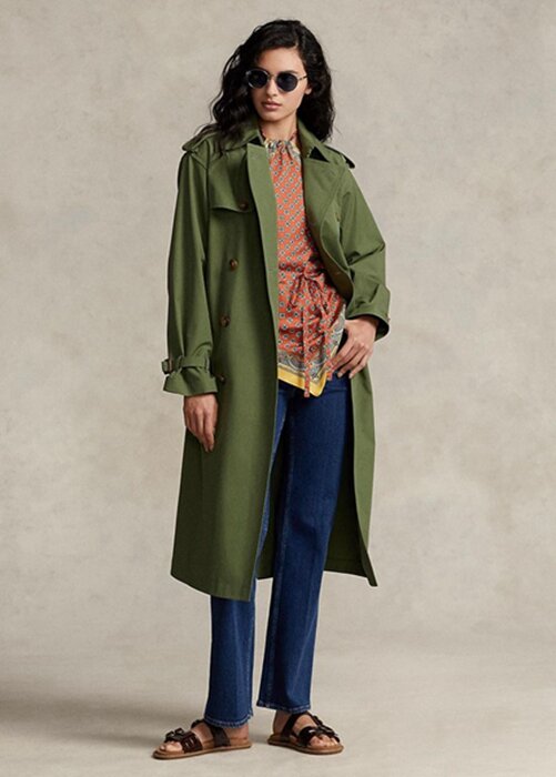 Green Women’s Ralph Lauren Poplin Coats Green Women’s Ralph Lauren Poplin Coats