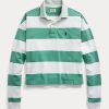 Green Women’s Ralph Lauren Striped Cropped Jersey Rugby Shirts Green Women’s Ralph Lauren Striped Cropped Jersey Rugby Shirts