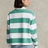 Green Women’s Ralph Lauren Striped Cropped Jersey Rugby Shirts Green Women’s Ralph Lauren Striped Cropped Jersey Rugby Shirts