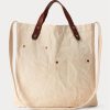 Greige Women’s Ralph Lauren Logo Canvas Market Tote Bags Greige Women’s Ralph Lauren Logo Canvas Market Tote Bags