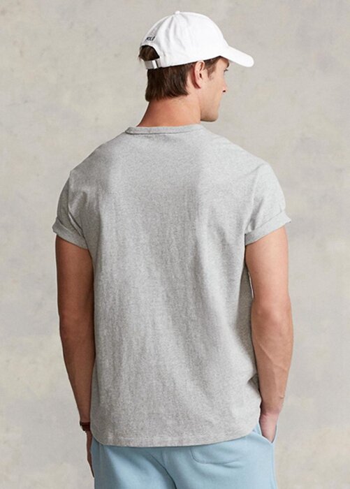 Grey Men’s Ralph Lauren Classic Fit Heavyweight Jersey T Shirts Grey Men’s Ralph Lauren Classic Fit Heavyweight Jersey T Shirts