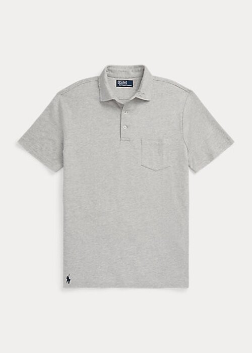 Grey Men’s Ralph Lauren Custom Slim Fit Cotton-Linen Polo Shirts Grey Men’s Ralph Lauren Custom Slim Fit Cotton-Linen Polo Shirts