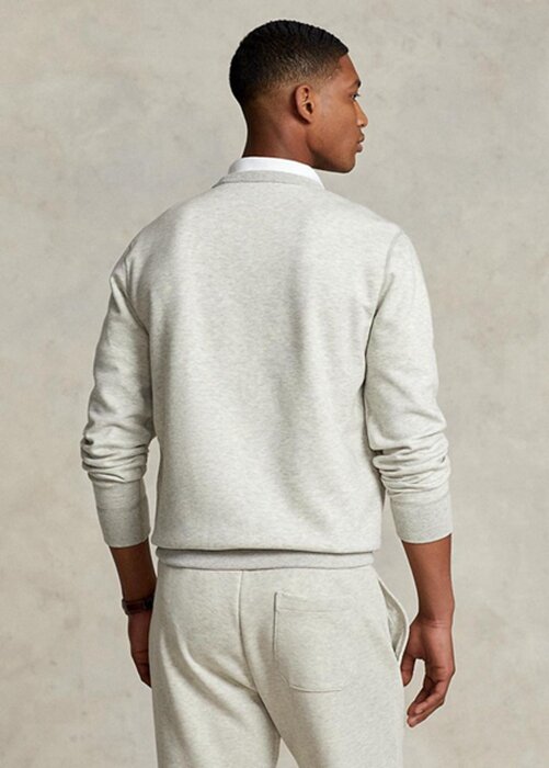 Grey Men’s Ralph Lauren Double-knit Pullover Sweatshirt Grey Men’s Ralph Lauren Double-knit Pullover Sweatshirt