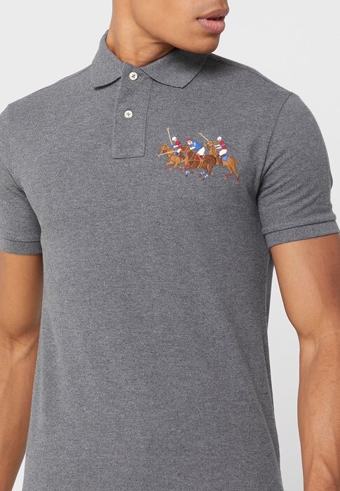 Grey Men’s Ralph Lauren Embroidered Logo Polo Shirts Grey Men’s Ralph Lauren Embroidered Logo Polo Shirts