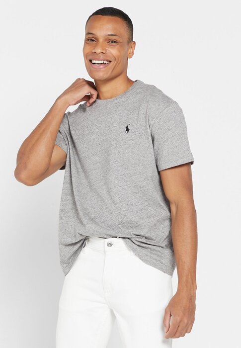 Grey Men’s Ralph Lauren Essential Crew Neck T Shirts Grey Men’s Ralph Lauren Essential Crew Neck T Shirts