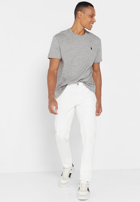 Grey Men’s Ralph Lauren Essential Crew Neck T Shirts Grey Men’s Ralph Lauren Essential Crew Neck T Shirts