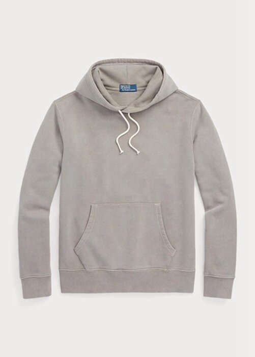 Grey Men’s Ralph Lauren Organic Cotton Fleece Hoodie Grey Men’s Ralph Lauren Organic Cotton Fleece Hoodie