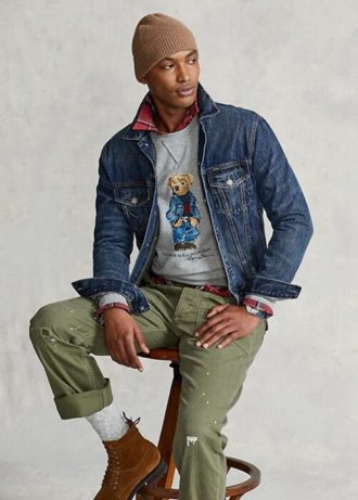 Grey Men’s Ralph Lauren Polo Bear Fleece  Sweatshirt