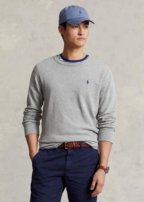 Grey Men’s Ralph Lauren Spa Terry Sweatshirt Grey Men’s Ralph Lauren Spa Terry Sweatshirt