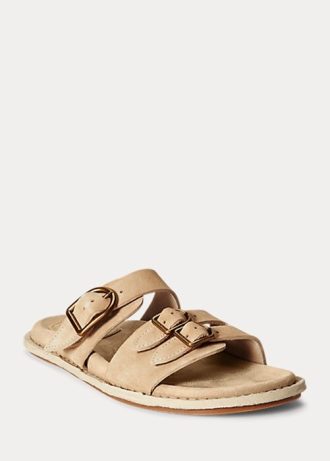 Grey Women’s Ralph Lauren Ezra Calfskin Suede Sandals