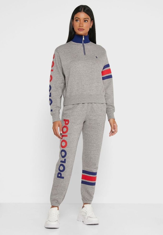 Grey Women’s Ralph Lauren Logo Joggers Sweatpants Grey Women’s Ralph Lauren Logo Joggers Sweatpants