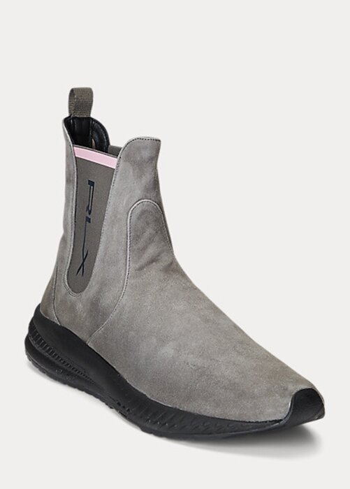 Grey Women’s Ralph Lauren Slip-On Suede Sock Sneakers Grey Women’s Ralph Lauren Slip-On Suede Sock Sneakers