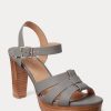 Grey Women’s Ralph Lauren Soffia Nappa Leather Sandals Grey Women’s Ralph Lauren Soffia Nappa Leather Sandals