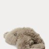 Grey Women’s Ralph Lauren Sydni Faux-Fur Flat Shoes Grey Women’s Ralph Lauren Sydni Faux-Fur Flat Shoes