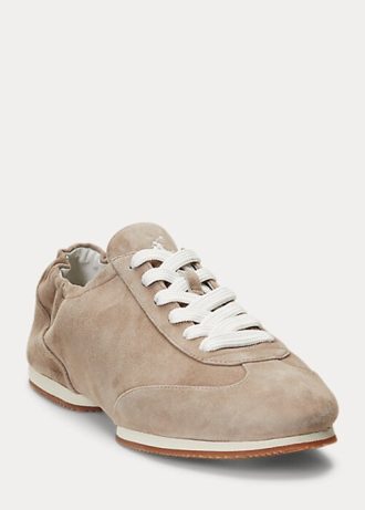 Grey Women’s Ralph Lauren The Suede Pony Ballerina Sneakers Grey Women’s Ralph Lauren The Suede Pony Ballerina Sneakers