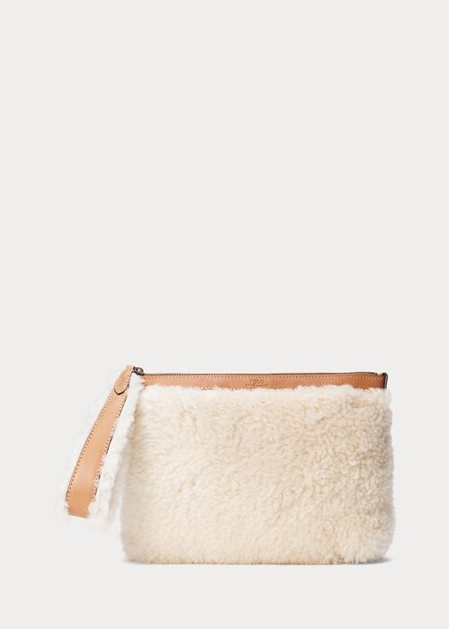 Honey/Cream Women’s Ralph Lauren Shearling Envelope Handbag Honey/Cream Women’s Ralph Lauren Shearling Envelope Handbag