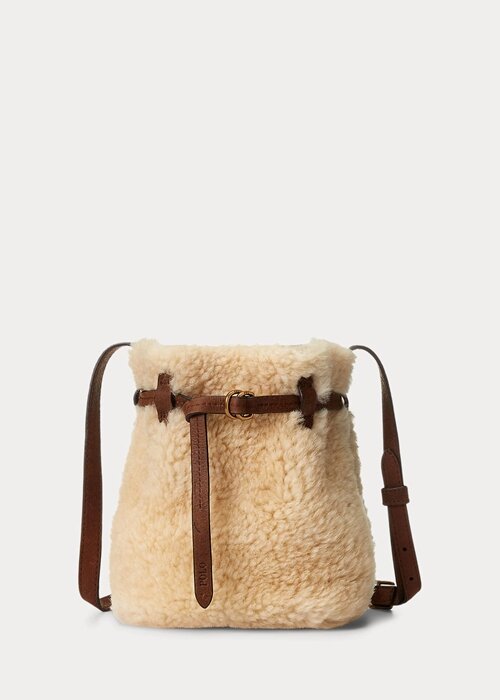 Honey/Cream Women’s Ralph Lauren Shearling Mini Bellport Bucket Bags Honey/Cream Women’s Ralph Lauren Shearling Mini Bellport Bucket Bags