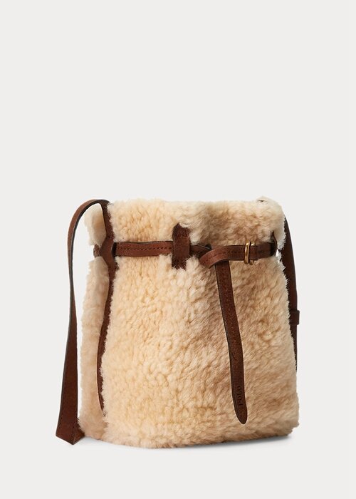 Honey/Cream Women’s Ralph Lauren Shearling Mini Bellport Bucket Bags Honey/Cream Women’s Ralph Lauren Shearling Mini Bellport Bucket Bags