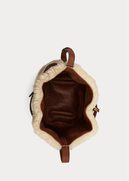 Honey/Cream Women’s Ralph Lauren Shearling Mini Bellport Bucket Bags Honey/Cream Women’s Ralph Lauren Shearling Mini Bellport Bucket Bags