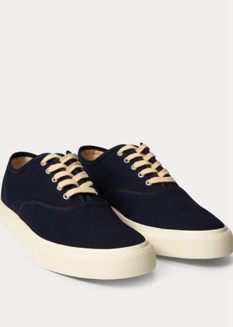 Indigo Men’s Ralph Lauren Indigo Canvas Sneakers