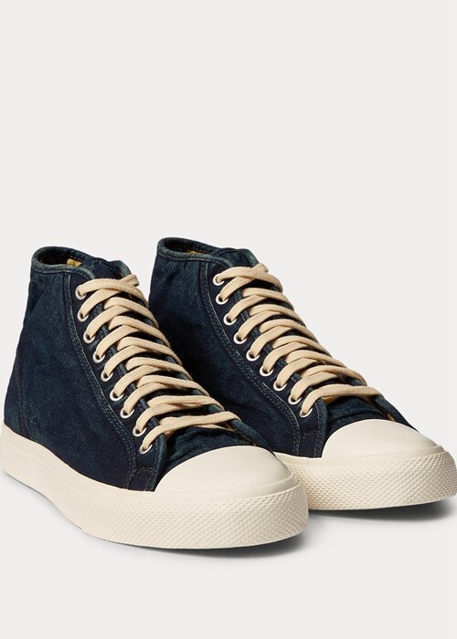 Indigo Men’s Ralph Lauren Mayport Indigo Canvas Sneakers Indigo Men’s Ralph Lauren Mayport Indigo Canvas Sneakers