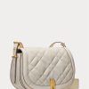 Ivory Women’s Ralph Lauren Polo ID Quilted Leather Saddle Bags Ivory Women’s Ralph Lauren Polo ID Quilted Leather Saddle Bags
