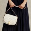 Ivory Women’s Ralph Lauren Polo ID Quilted Leather Saddle Bags Ivory Women’s Ralph Lauren Polo ID Quilted Leather Saddle Bags