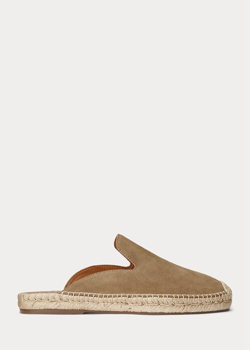 Khaki Men’s Ralph Lauren Cevio Suede Mule Casual Shoes Khaki Men’s Ralph Lauren Cevio Suede Mule Casual Shoes