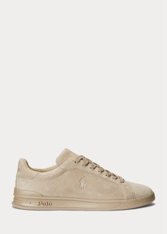 Khaki Men’s Ralph Lauren Heritage Court II Suede Sneakers Khaki Men’s Ralph Lauren Heritage Court II Suede Sneakers