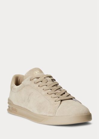 Khaki Men’s Ralph Lauren Heritage Court II Suede Sneakers Khaki Men’s Ralph Lauren Heritage Court II Suede Sneakers