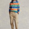 Khaki Men’s Ralph Lauren Pleated Baggy Fit Canvas  Pants