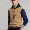 Khaki Men’s Ralph Lauren Polo Bear Colour-blocked Fleece Hoodie Khaki Men’s Ralph Lauren Polo Bear Colour-blocked Fleece Hoodie