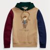 Khaki Men’s Ralph Lauren Polo Bear Colour-blocked Fleece Hoodie Khaki Men’s Ralph Lauren Polo Bear Colour-blocked Fleece Hoodie