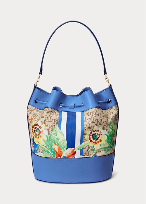 Khaki/New England Blue Women’s Ralph Lauren Monogram Large Andie Handbag Khaki/New England Blue Women’s Ralph Lauren Monogram Large Andie Handbag