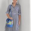 Khaki/New England Blue Women’s Ralph Lauren Monogram Large Andie Handbag Khaki/New England Blue Women’s Ralph Lauren Monogram Large Andie Handbag
