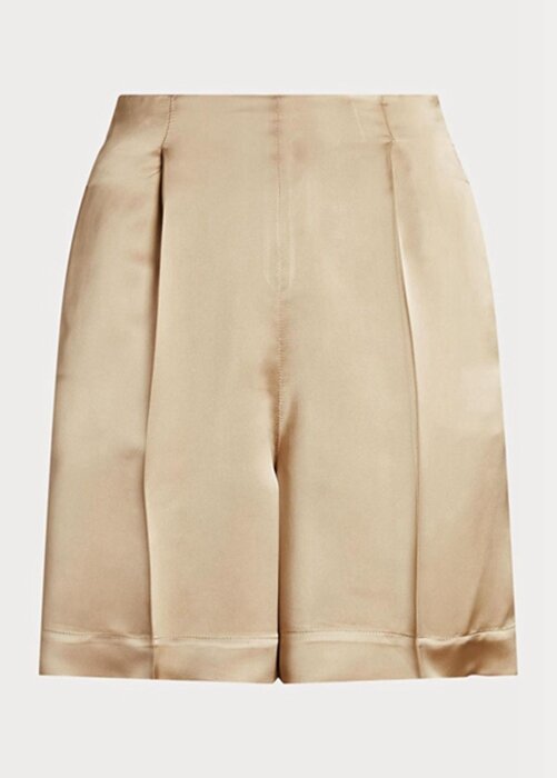 Khaki Women’s Ralph Lauren Ainsworth Washed Satin Shorts Khaki Women’s Ralph Lauren Ainsworth Washed Satin Shorts