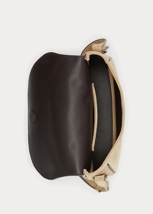 Khaki Women’s Ralph Lauren Calf-Suede Welington Crossbody Bags Khaki Women’s Ralph Lauren Calf-Suede Welington Crossbody Bags