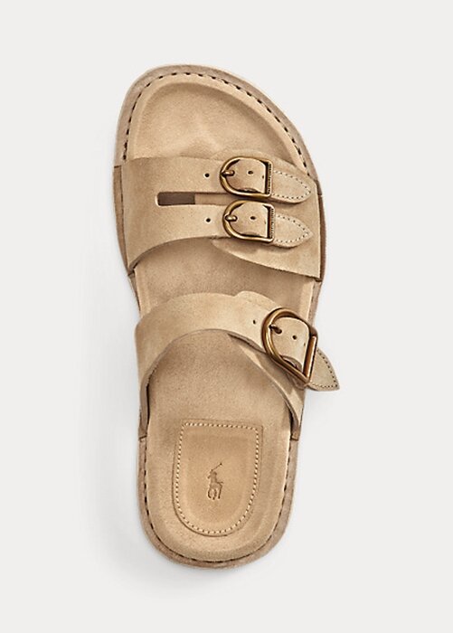 Grey Women’s Ralph Lauren Ezra Calfskin Suede Sandals Grey Women’s Ralph Lauren Ezra Calfskin Suede Sandals