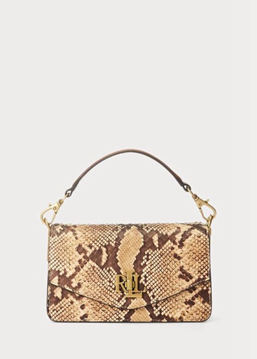 Khaki Women’s Ralph Lauren Faux-Snakeskin Small Tayler Crossbody Bags Khaki Women’s Ralph Lauren Faux-Snakeskin Small Tayler Crossbody Bags