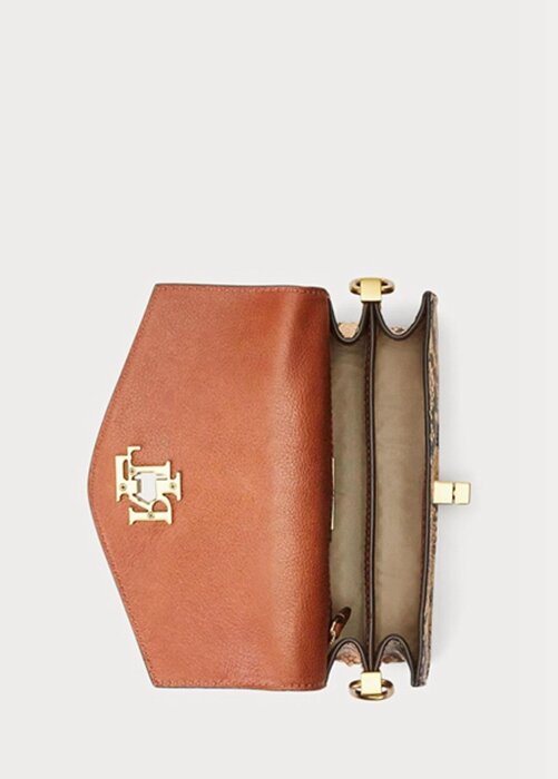 Khaki Women’s Ralph Lauren Faux-Snakeskin Small Tayler Crossbody Bags Khaki Women’s Ralph Lauren Faux-Snakeskin Small Tayler Crossbody Bags