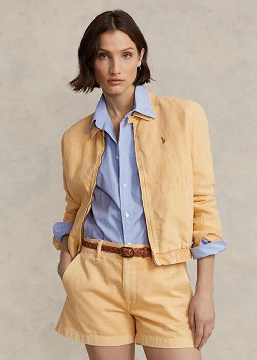 Khaki Women’s Ralph Lauren Linen Windbreaker Khaki Women’s Ralph Lauren Linen Windbreaker