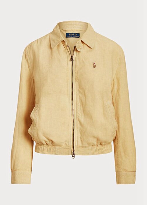 Khaki Women’s Ralph Lauren Linen Windbreaker Khaki Women’s Ralph Lauren Linen Windbreaker