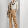 Khaki Women’s Ralph Lauren Pleated Wool-blend Twill Pants Khaki Women’s Ralph Lauren Pleated Wool-blend Twill Pants