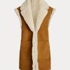 Khaki Women’s Ralph Lauren Reversible Shearling Vest Khaki Women’s Ralph Lauren Reversible Shearling Vest