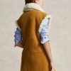 Khaki Women’s Ralph Lauren Reversible Shearling Vest Khaki Women’s Ralph Lauren Reversible Shearling Vest